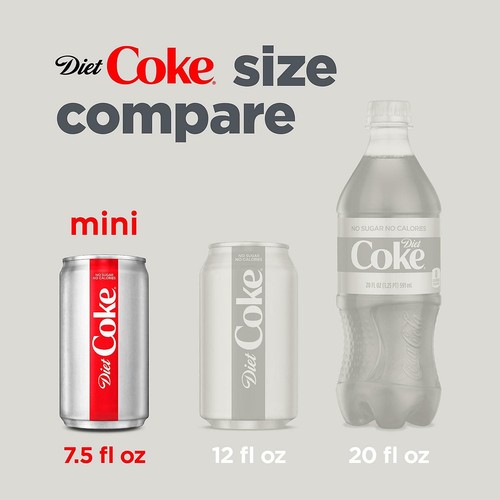 DIET COKE MINI CANS (7.5 oz/30 CANS PER BOX) ZERO SUGARS/ZERO CALORIES - Bild 6 von 6