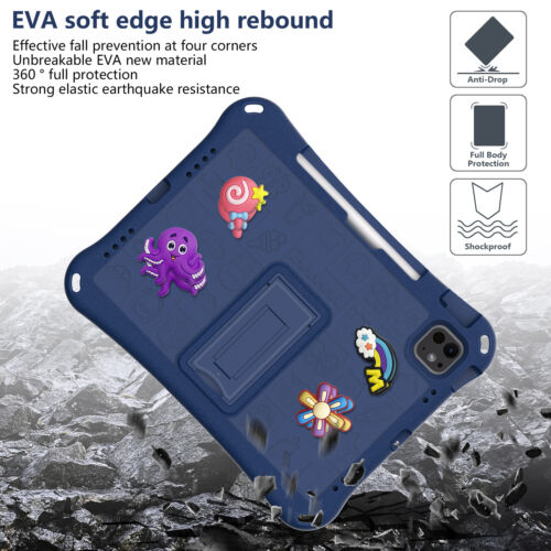 For iPad Air 2024/iPad 10.2"/Mini6 Crossbody Cute Kids Case Stand Rugged Cover - Picture 21 of 61