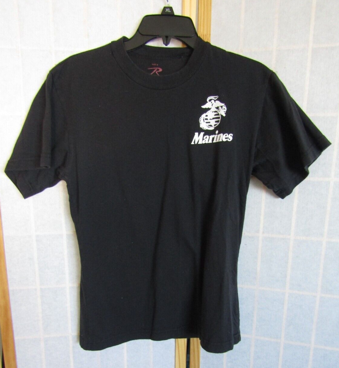 Rothco Black Logo Cotton/Polyester Short Sleeve T-shirt Men's Size S