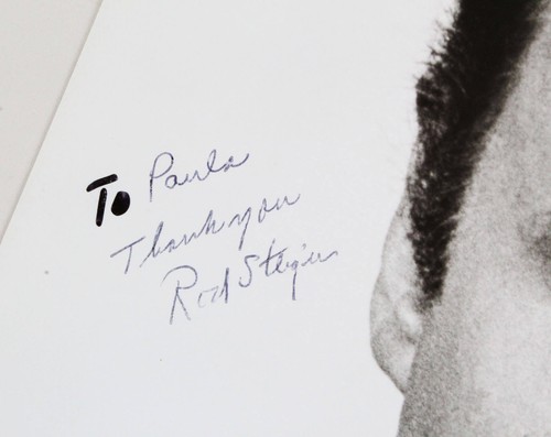 Foto firmada por Rod Steiger 11x14 "El hombre ilustrado" - Certificado de autenticidad JSA - Imagen 2 de 4