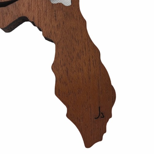 Florida Holz geschnitzt Ornament Wanddeko hängend Handarbeit Sonne Sonnenschein Zustand 4" - Bild 3 von 5