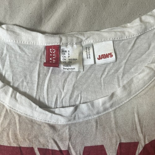 Jaws Divided H&M Cotton Lightweight Sleeveless Tank Top-Shirt Shark Sz Small - Picture 3 of 6