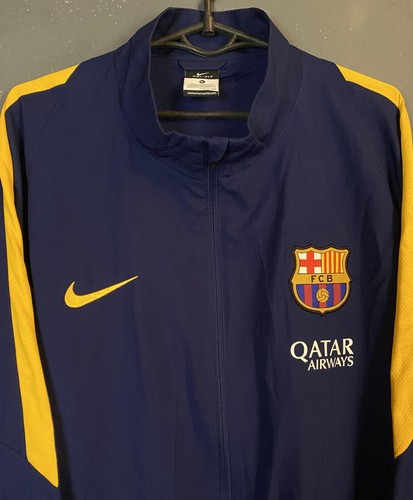 MEN'S NIKE FC BARCELONA 2015/2016 TRACK JACKET TRAINING SOCCER FOOTBALL SIZE XL - Picture 4 of 10
