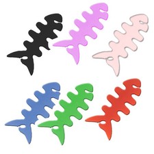 1Pcs Fish Bone Earphone Cable Winder Headphone Cord Tidy Sillicone Rubber