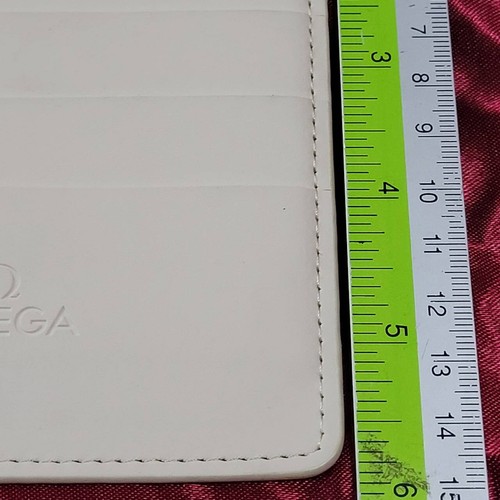 Authentic New Omega Watch Leather Card Wallet White 6 Slot Cards 4x6 Inches - 第 6/11 張圖片