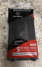 Premium Black Face Masks ( 5 Pack ) Pro-tech-u