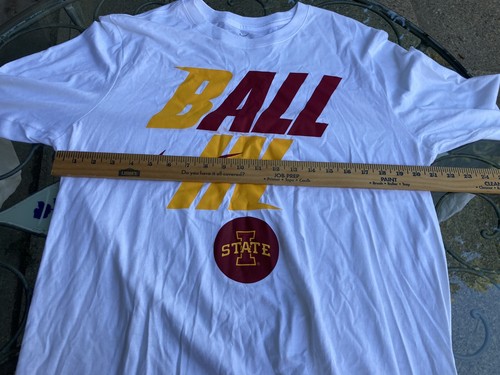 Iowa State Cyclones Nike Tee Long Sleeve Shirt Men's White Maroon Used Large - Bild 4 von 6