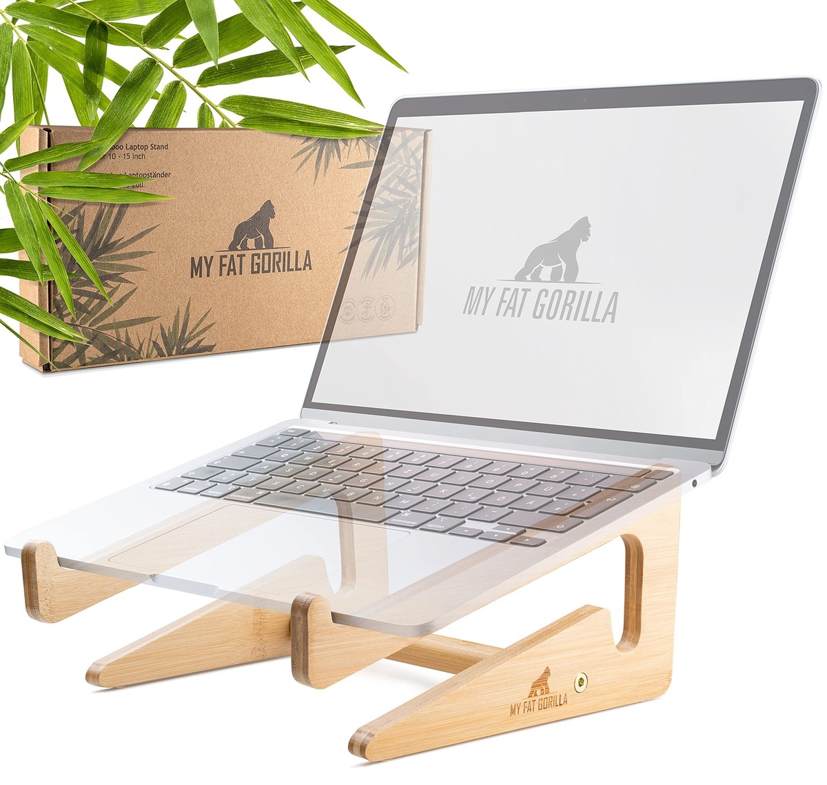 Wooden Laptop Stand Wood Computer Stand Bamboo Laptop Stand Compatible wi. eBay