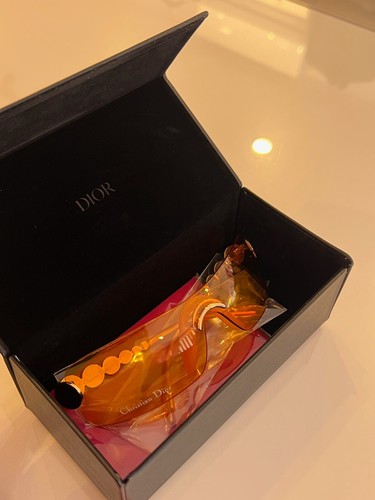 CHRISTIAN DIOR X JOHN GALLIANO Vintage Spring 2000 Millennium Sunglasses Orange - Picture 7 of 7