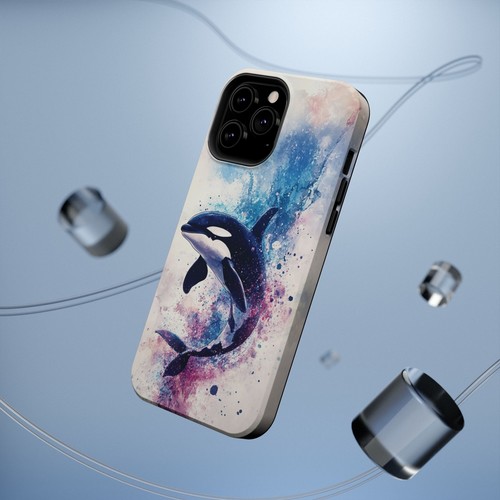 Orca Killer Whale Watercolor Phone Case for iPhone - MagSafe Compatible - Picture 134 of 169