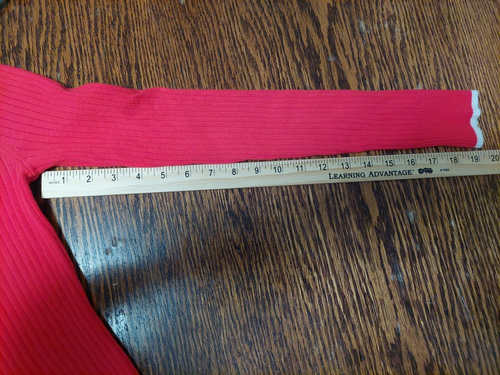 Moda International Womens Long Sleeve Top Red White Button Accent Size M Sailor - Picture 8 of 11
