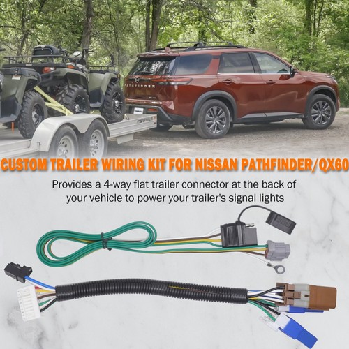 Custom Vehicle 4 Way Flat Trailer Wiring Harness Kit for Nissan Pathfinder; QX60 - Bild 7 von 7