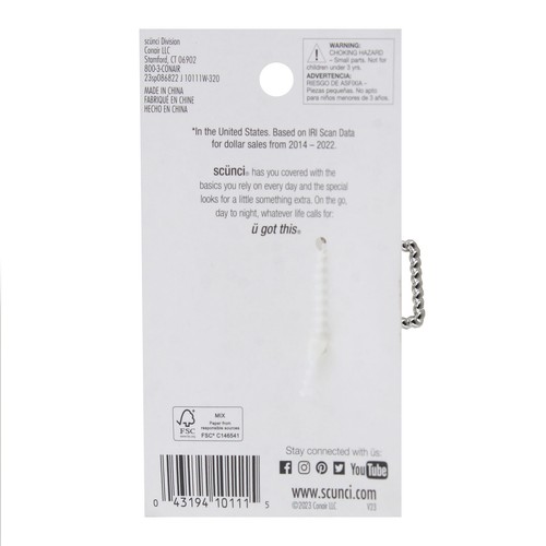 Scunci ALL Hair All Day Hold Rectangle Twist Claw Hair Clip, Silver, 1-Piece - Bild 2 von 2