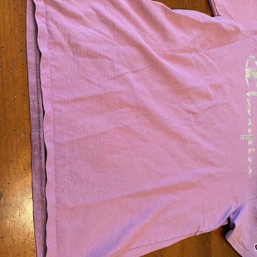 Champion Purple Short Sleeve Tee with Silver Logo - Size Medium - Picture 5 of 7