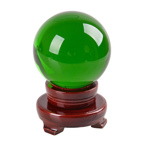 80mm 3.15" D Quartz Crystal Ball Sphere Wood Stand With Storage - Bild 16 von 67