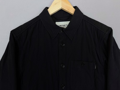 Men's CARHARTT WIP L/S ROLAND Insulated Shirt Jacket Cotton Black Size M - Picture 4 of 14