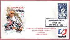 2046 Babe Ruth Stamp on HF Cachet honoring Bowie K Kuhn 9-25-84 ( LOT 699 )