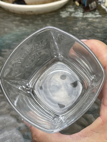Set Of 2 Jack Daniels Old No.7 Square EMBOSSED Whiskey Glasses Clear 4” - Picture 6 of 12
