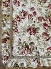 Vintage Ruffle King Pillow Sham Pink Cottage Core Granny Laura Ashley Floral