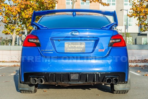 For 15-21 Subaru WRX STi Performance Style GLOSSY BLACK Rear Lower Fin Diffuser - Foto 2 di 13