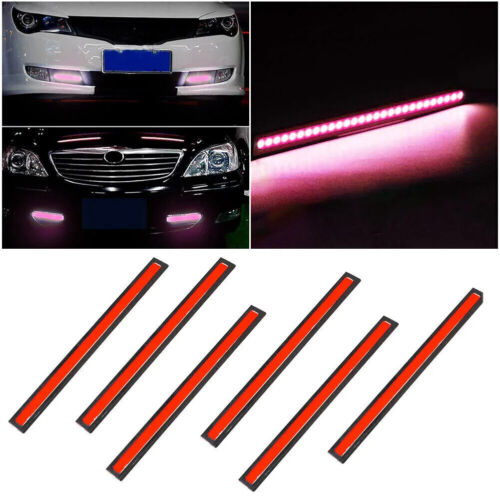 LED Strip DRL Daytime Running Lights FOG COB CAR LAMP WHITE RED DAY Driving 12V - Picture 17 of 17