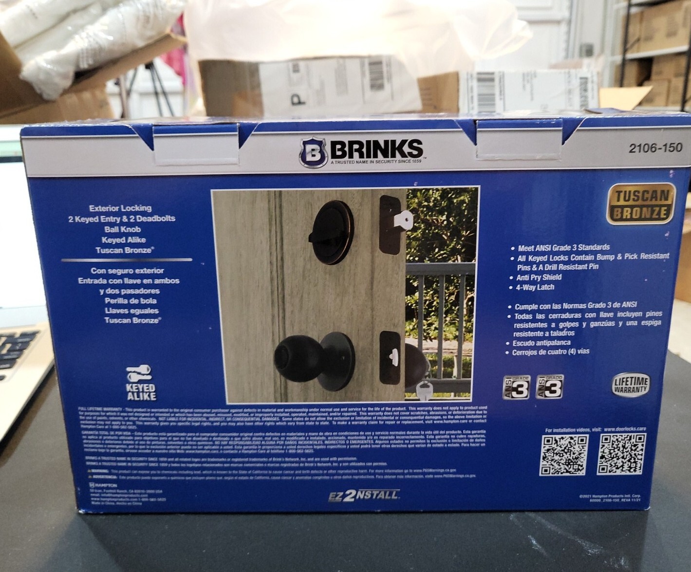 NEW BRINKS Keyed Entry & Deadbolt HighSecurity Door Lock 2 PACK eBay