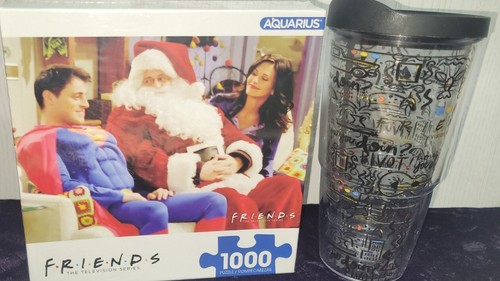 FRIENDS Christmas 1000 Pc Jigsaw Puzzle Superman & Santa Claus PLUS FREE Mug NEW - Picture 2 of 9