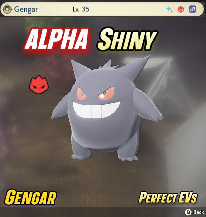 Shiny Gengar alpha best Stats // Pokemon Legends: Arceus 