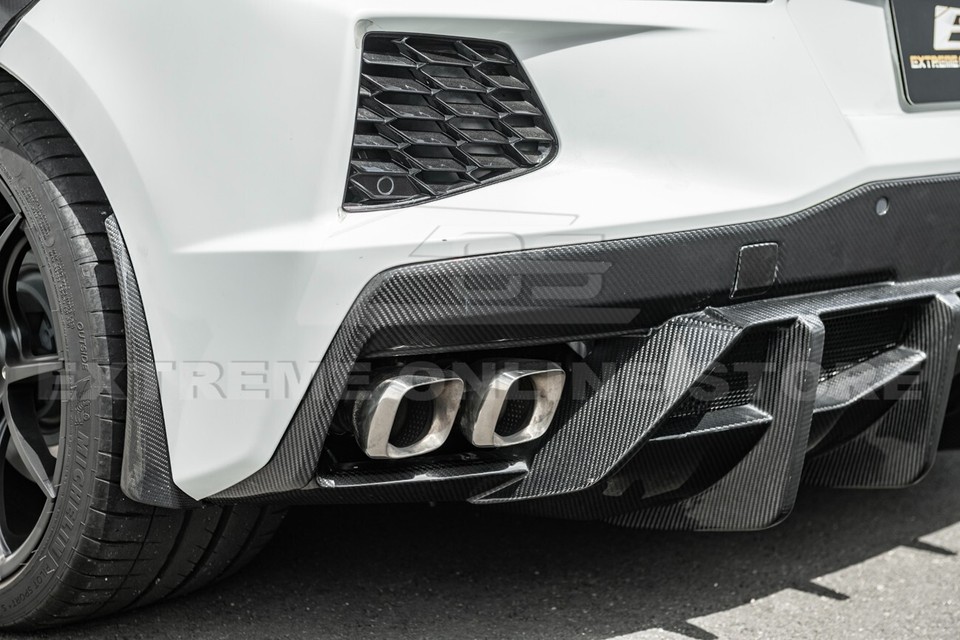 For 20-Up Corvette C8 Performance CARBON FIBER Rear Bumper Diffuser ...
