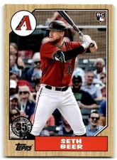 2022 TOPPS 1987 BASEBALL SETH BEER RC ARIZONA DIAMONDBACKS #T87-98