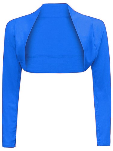 NEW WOMEN LADIES LONG SLEEVE BOLERO SHRUG CARDIGAN LADIES PLAIN TOP UK SIZE 8-22 - Picture 11 of 24