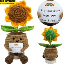 Handcrafted Crochet Sunflower Doll Positive Gift Teachers Graduates Friends Kids