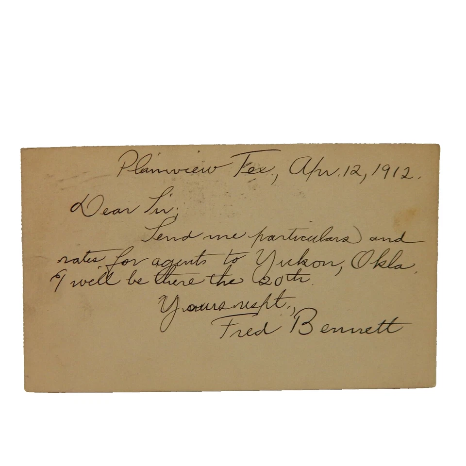 UX24 WILLIAM McKINLEY POSTAL CARD POSTMARKED 1912 - Image 2 of 2