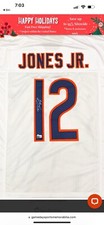Velus Jones Autographed Chicago Bears Jersey (Beckett) Rookie Wide Receiver