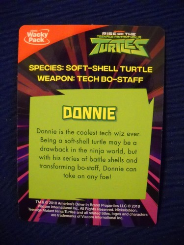 2018 Sonic Wacky Pack Rise Of The Teenage Mutant Ninja Turtles CARDs UPick1 TMNT - Picture 15 of 31