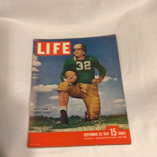 Life Magazine / 29. September 1947 Notre Dame's Johnny Lujack / Medellin Kolumbien