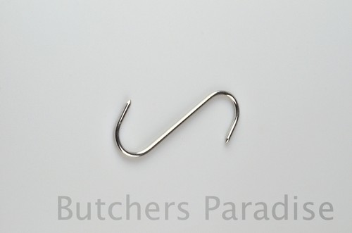 Butcher's Stainless Steel S-Hook 6" Food Meat Kitchen Hanging Metal 100 Pieces - Picture 3 of 3