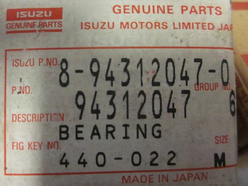 + Isuzu BEARING P.#. 8-94312047-0 - Picture 4 of 4