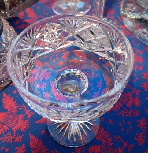 Fougère sur piédestal en cristal Pairpoint avec insert 6 1/4 × 4 1/4 Doris Patern - Photo 6/7