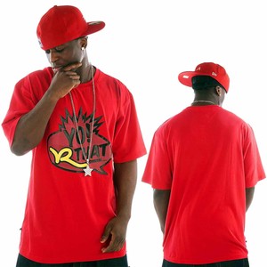 red designer tee