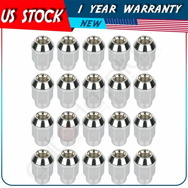 20 Set 7/1620 Chrome Style Bulge Acorn Wheel Lugs Nuts Fits Chevrolet