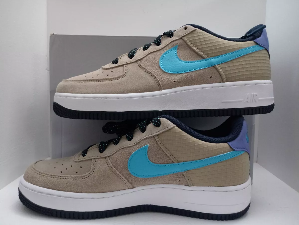 spiraal Zuiver zwavel NIKE AIR FORCE 1 LV8 2 (GS) SHOES YOUTH SIZE: 7Y KHAKI/BLUE FURY-PERSIAN  VIOLET | eBay