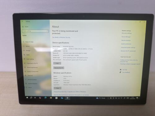 Microsoft Surface Pro 6 Tablet 12.3" i5-7300U 8GB RAM 128GB Schermo Giallo LEGGI - Foto 3 di 16