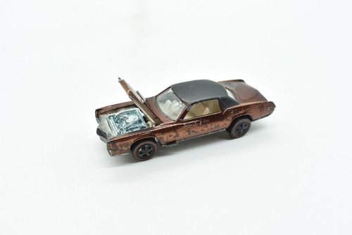 Hot Wheels - CUSTOM ELDORADO, 1968 Redline, Brown, White Interior, USA, ERROR? - Picture 5 of 8