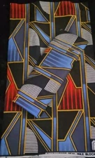 Navy Ankara Headwrap | African Print Head Scarf | Bold Turban Wrap Ham