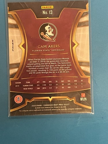 CAM AKERS Karten Sammlung - Pick Your Card - RC Select Prizm Crown SAGE HIT Foil - Bild 13 von 34