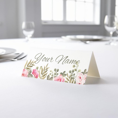 Personalised Place Cards, Table Name Cards for Weddings, Parties Floral Designs - Picture 45 of 82