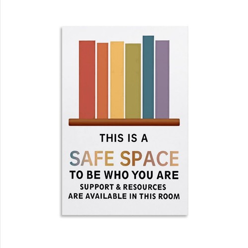 Safe Space Canvas Poster Decoration Framed Living Room Decor Art Print Wall Art - Picture 7 of 13