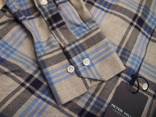 Peter Millar Crown Crafted Italian Flannel Spread Collar Plaid Shirt NWT S $275 - Picture 7 of 13