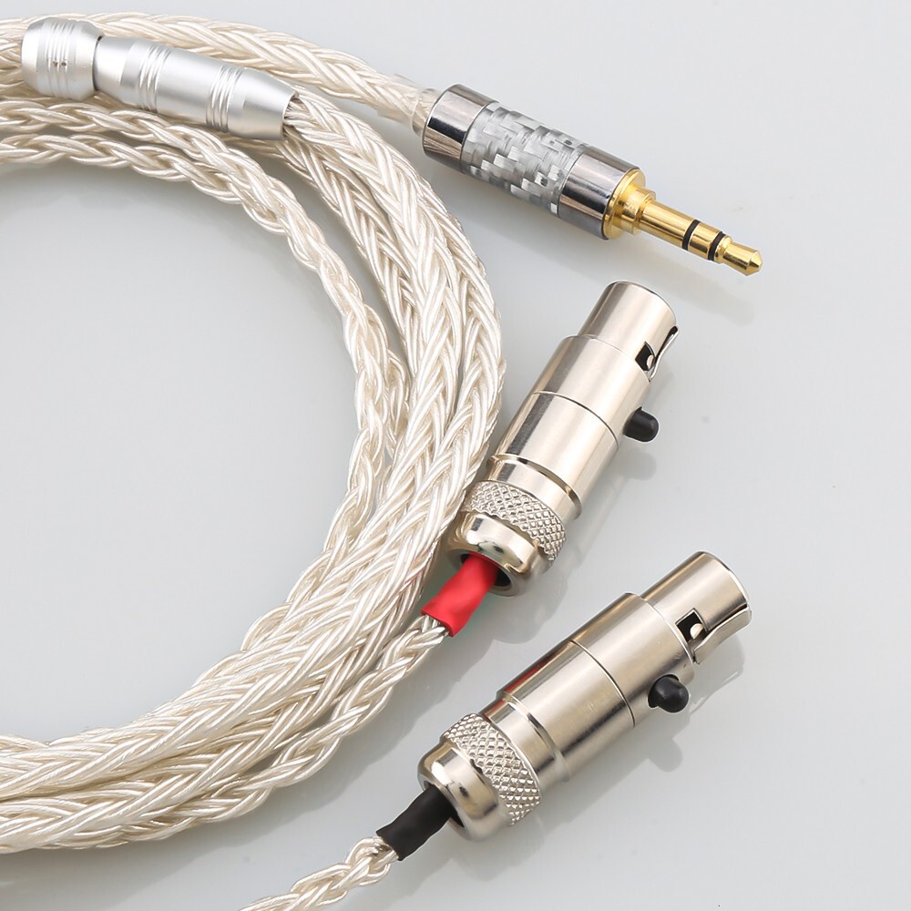 Cavo Aggiornamento 8 Core Placcato Argento Per Cuffie Audeze LCD-2, LCD-3, LCD-4